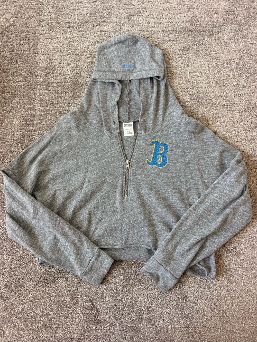 Victoria’s Secret PINK UCLA Cropped Half-Zip Hoodie